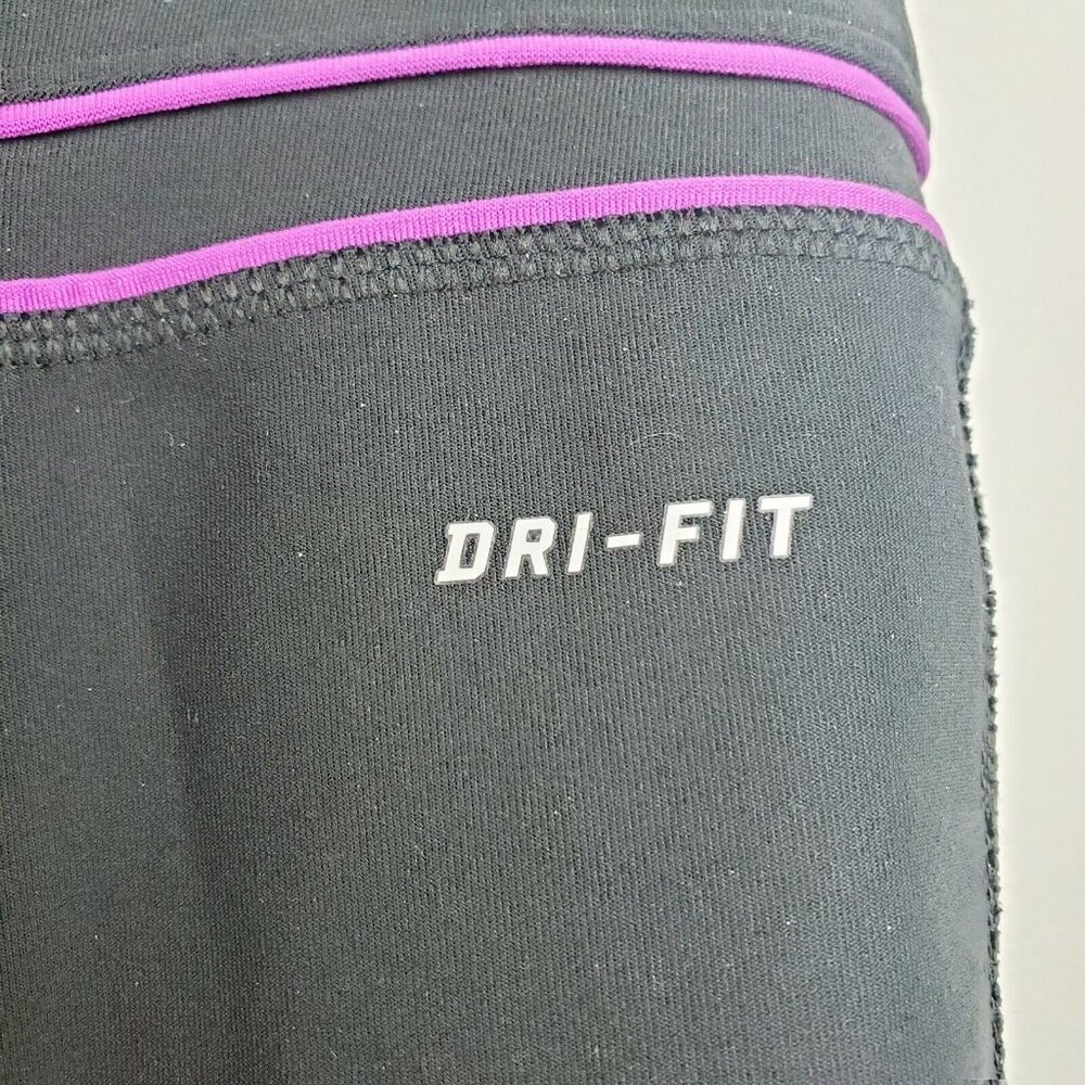 Nike Women's Dri-Fit Black Wide Leg Athletic Workout Yoga Pants Sz S SUPER CUTE! - Picture 4 of 5